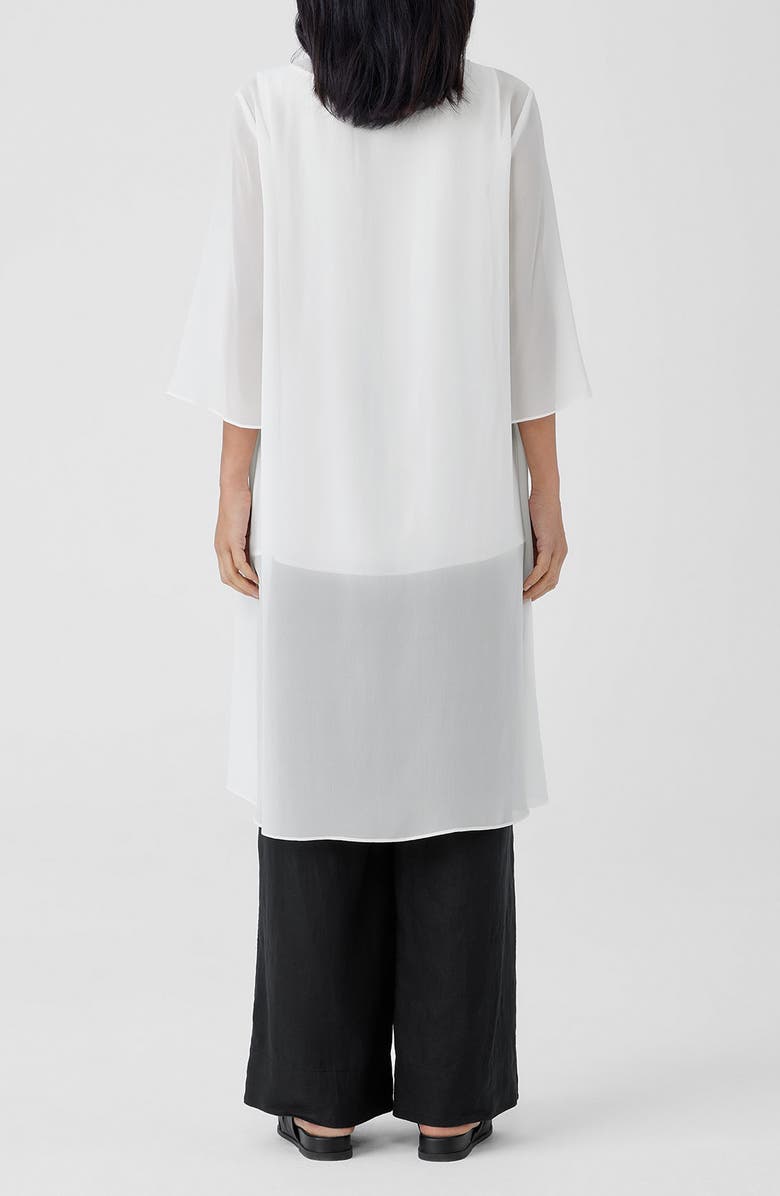 Eileen Fisher Open Front Silk Chiffon Jacket, Alternate, color, Ivory