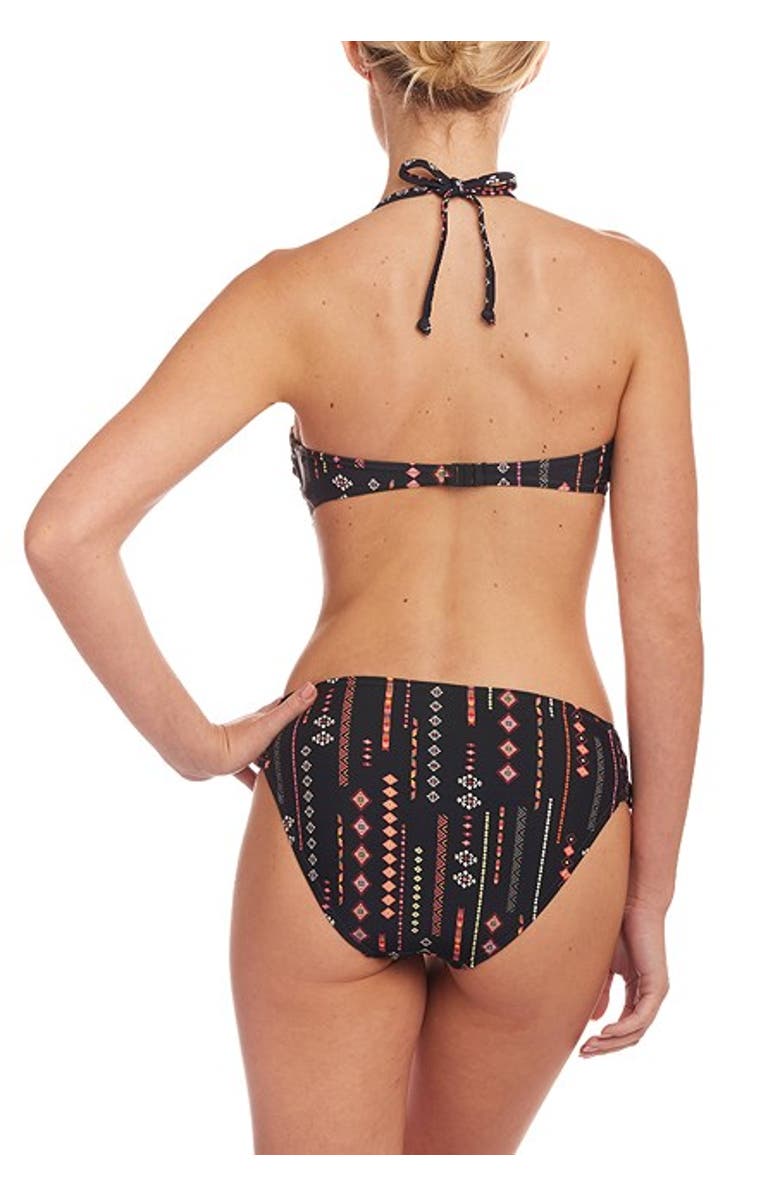 LASCANA Women's Pattern Classic Bikini Bottom, Alternate, color, Black Printed