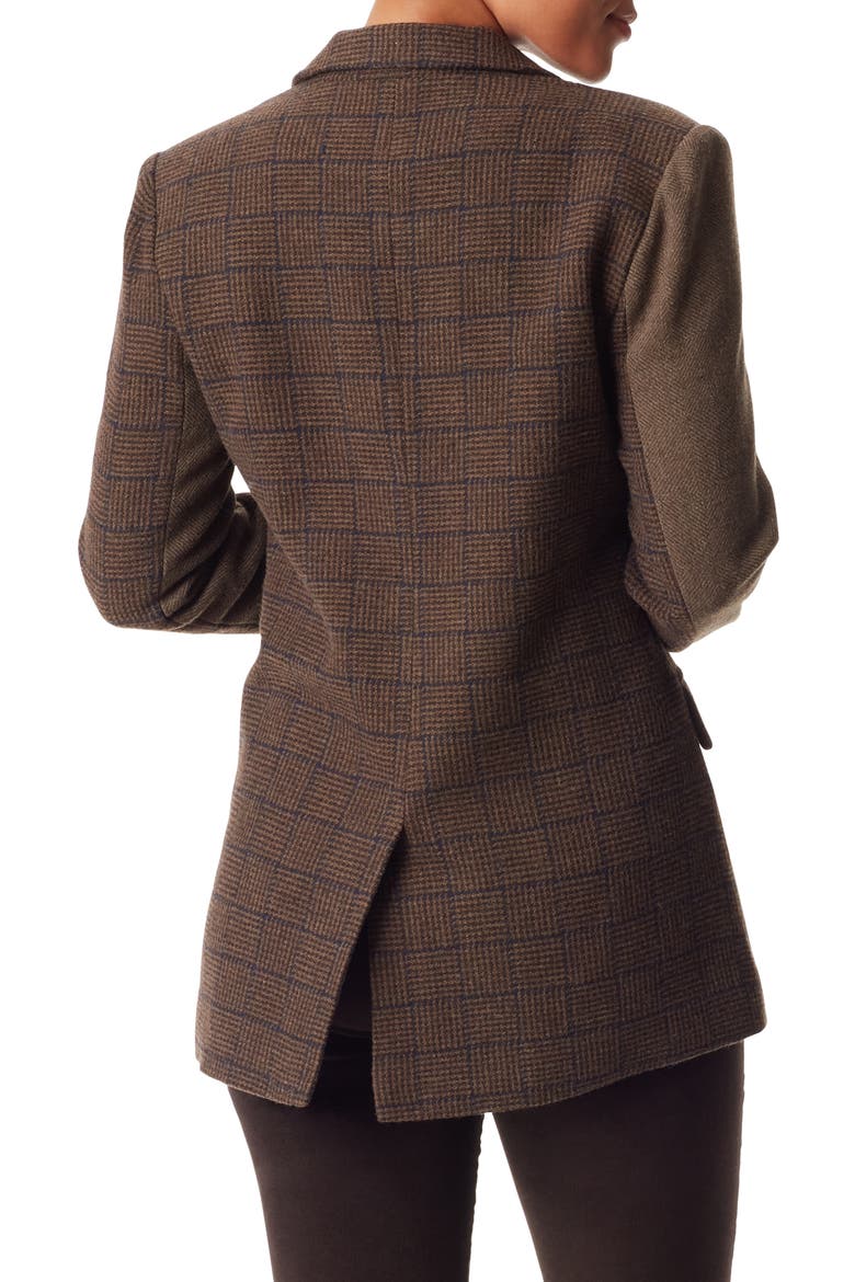 Braelynn Relaxed Double Breasted Blazer, Alternate, color, CHOCOLATE CHIP- MINETTA PLAID