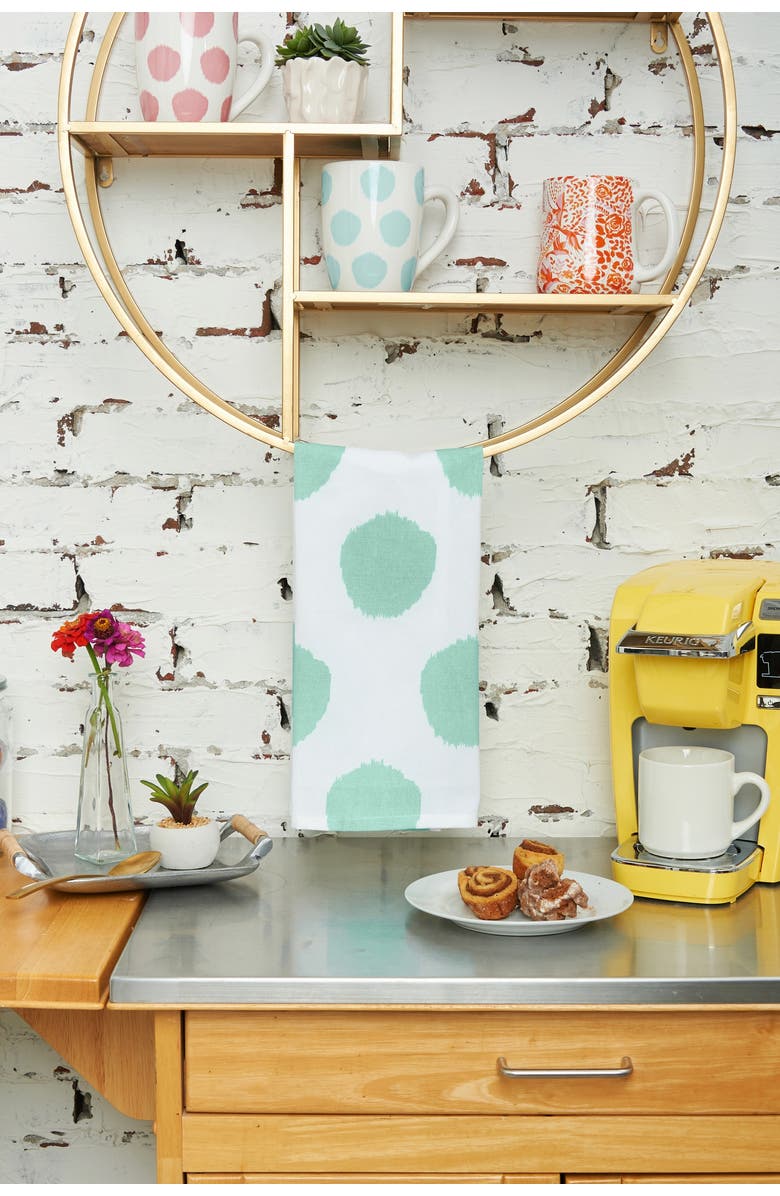 carol & frank Surf Dot Towel, Alternate, color, Green