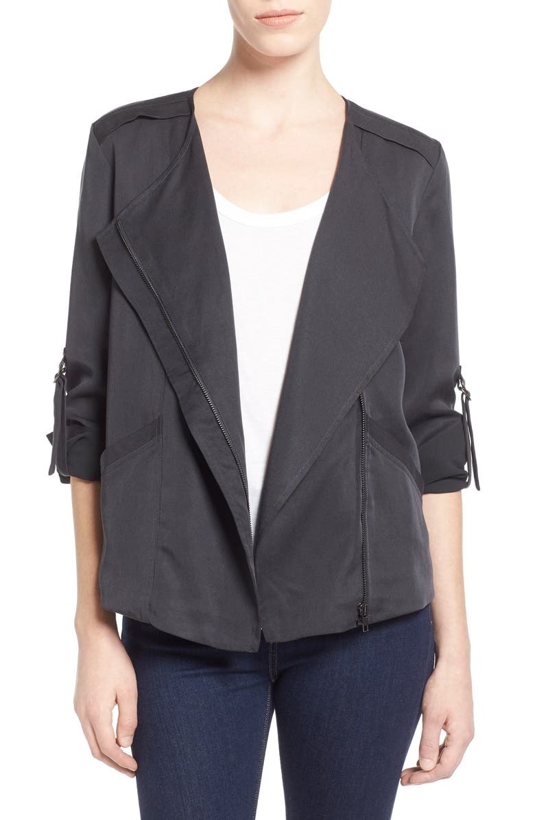 ASTR the Label ASTR Woven Drape Front Jacket, Main, color,