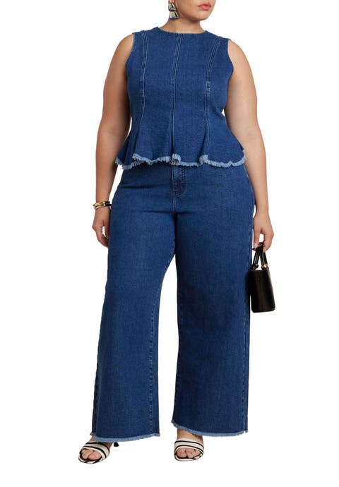 Wide Leg Comfort Stretch Jean (Plus)