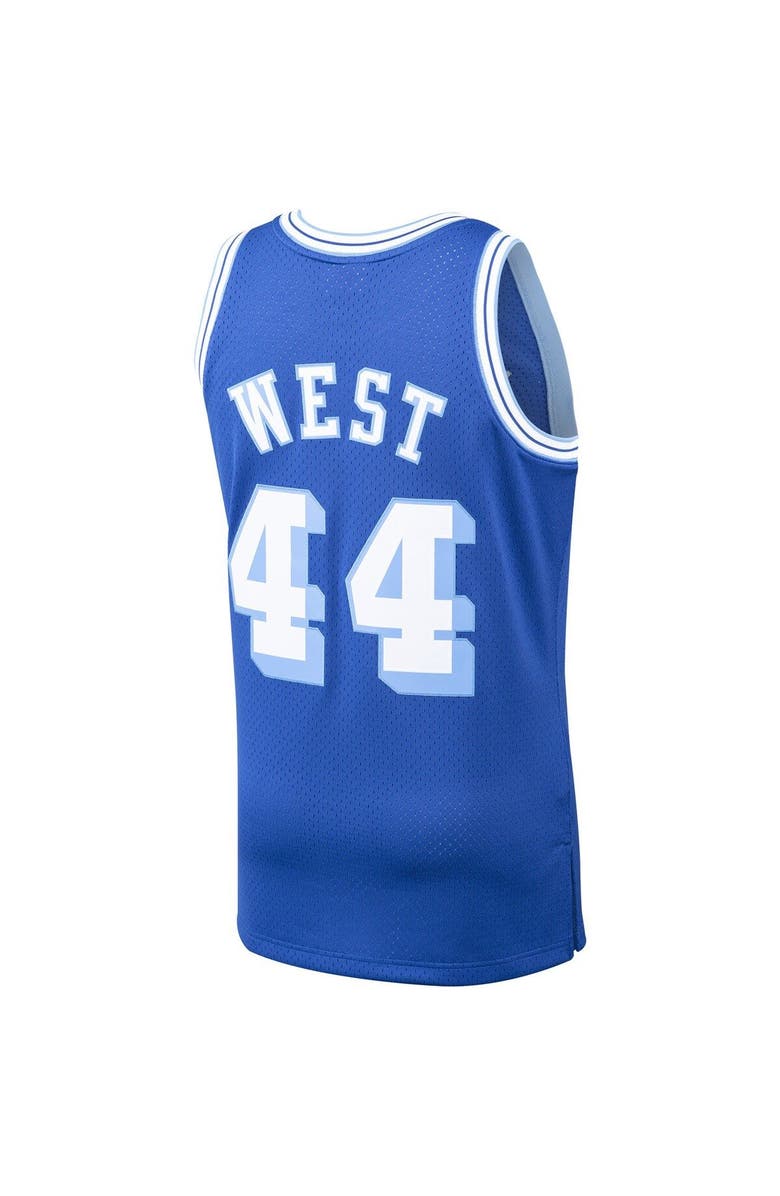 Mitchell & Ness Men's Mitchell & Ness Jerry West Royal Los Angeles Lakers Hardwood Classics 1960/61 Swingman Jersey, Alternate, color,