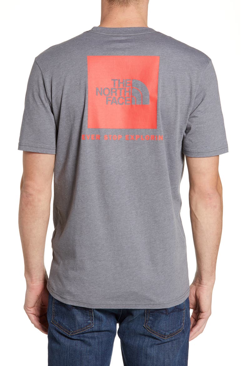 'Red Box' Graphic T-Shirt, Alternate, color, MEDIUM GREY HEATHER/ FIERY RED