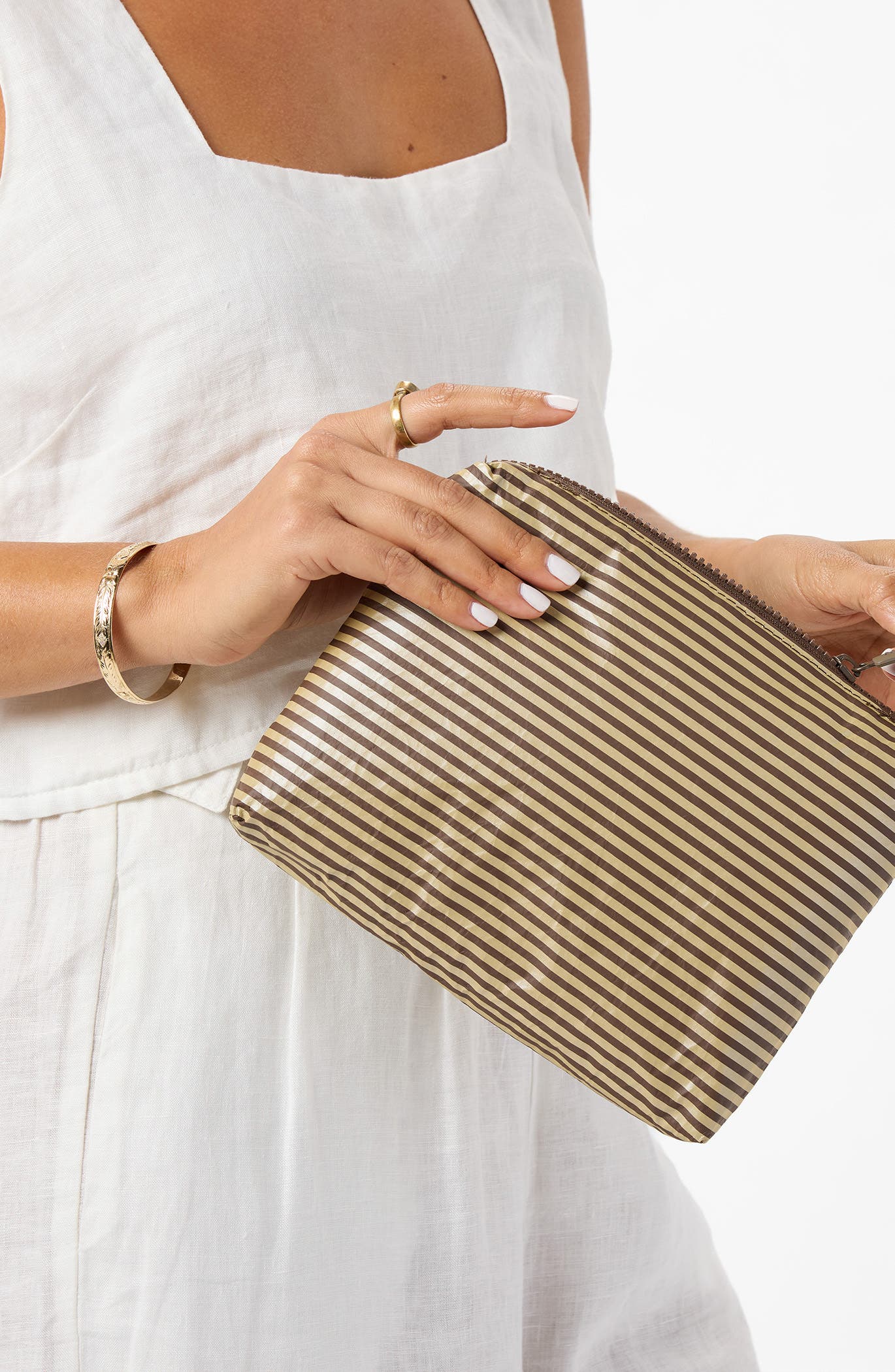 Aloha Collection Small Deliciosa Water Resistant Pouch, Alternate, color, Luster/ Coconut