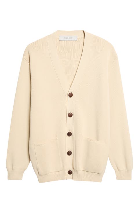 Golden Cotton Blend Cardigan