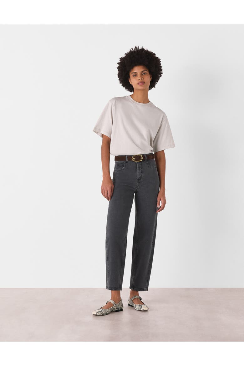 Stretch Barrel Leg Jeans, Alternate, color, Grey