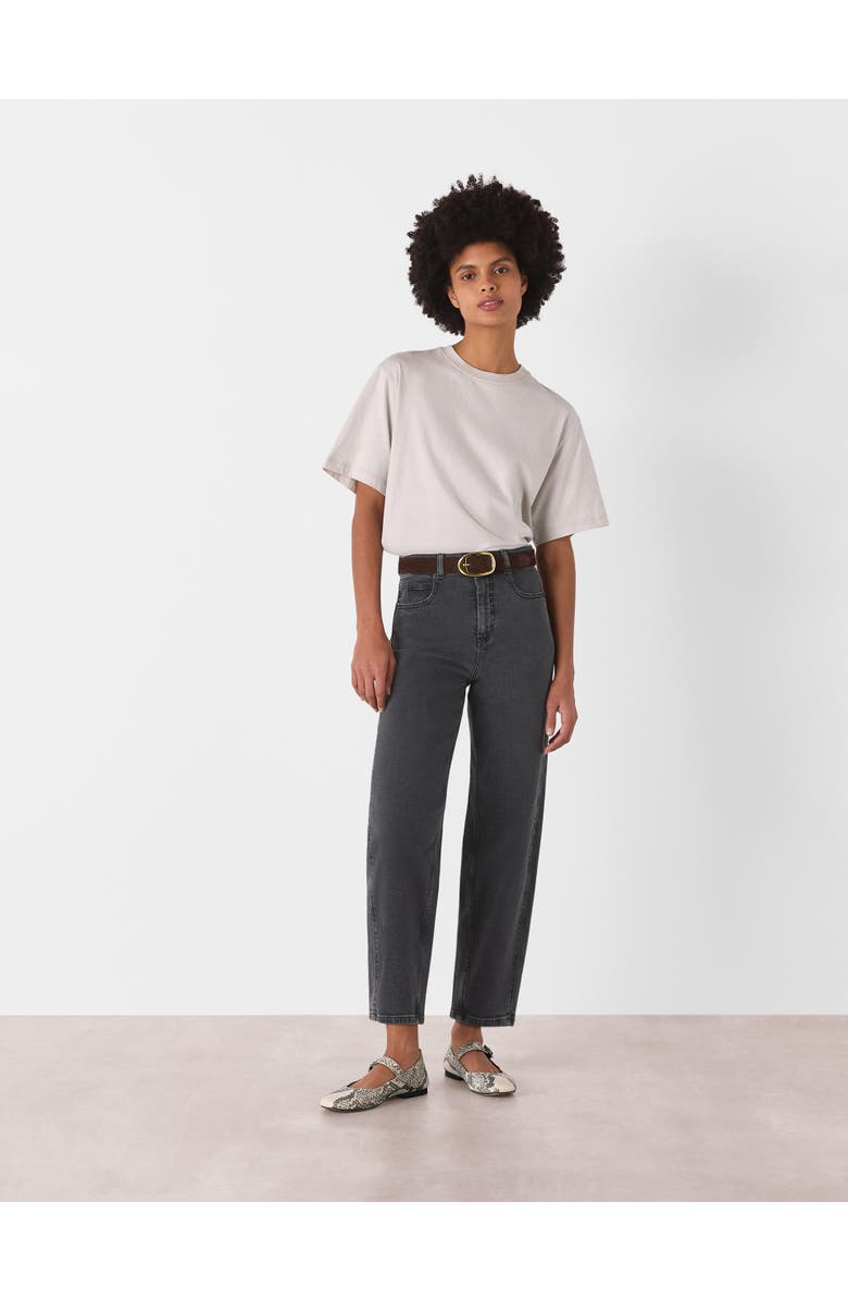 Whistles Stretch Barrel Leg Jeans, Alternate, color, Grey