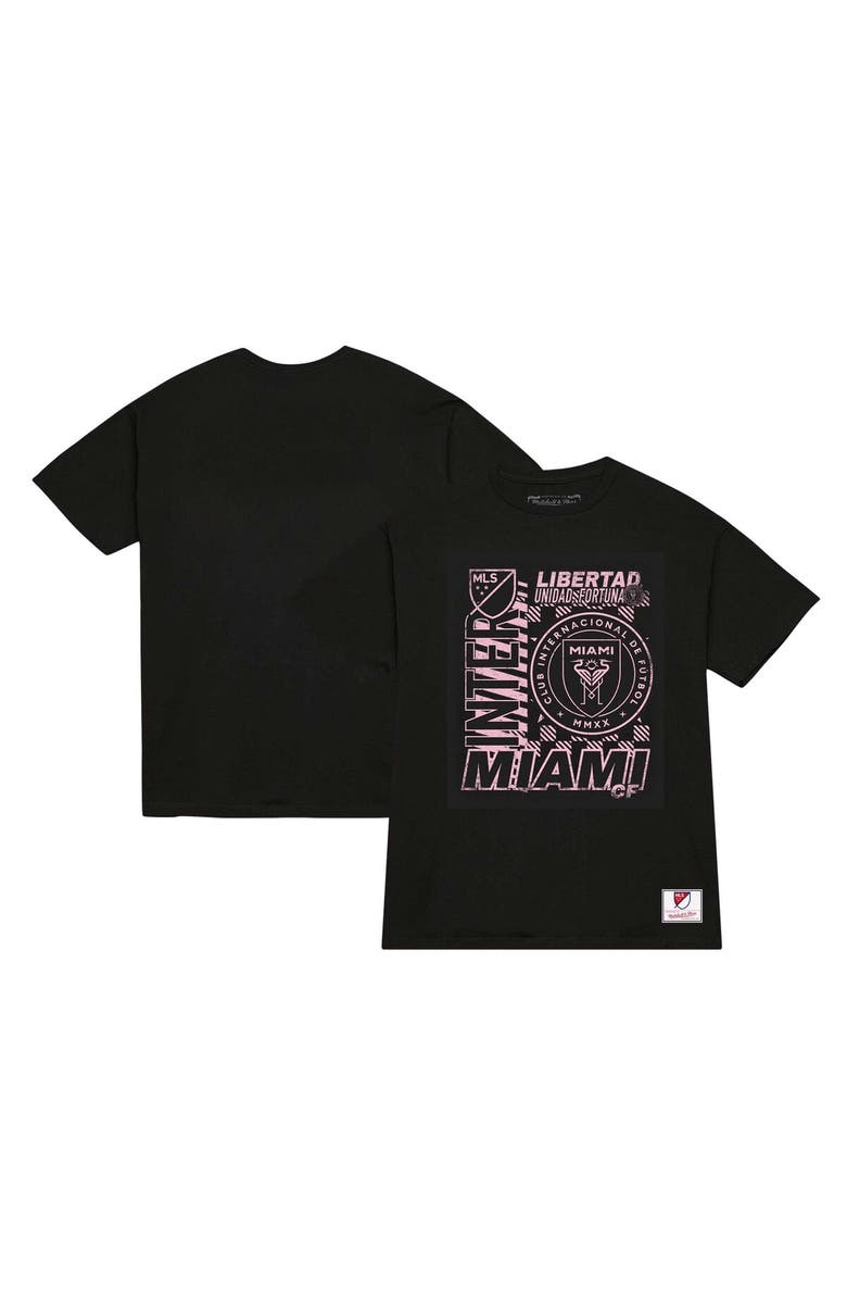 Mitchell & Ness Men's Mitchell & Ness Black Inter Miami CF Striker T-Shirt, Alternate, color, Black
