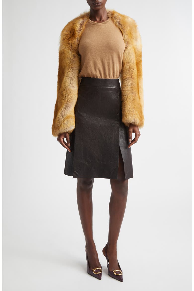 Genuine Shearling Bolero, Alternate, color, GOLD FOX