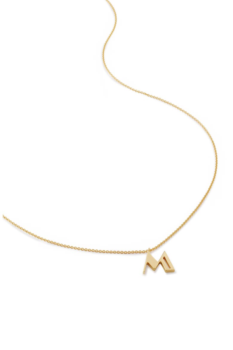 Initial Pendant Necklace, Main, color, 18CT GOLD VERMEIL/ SS- M