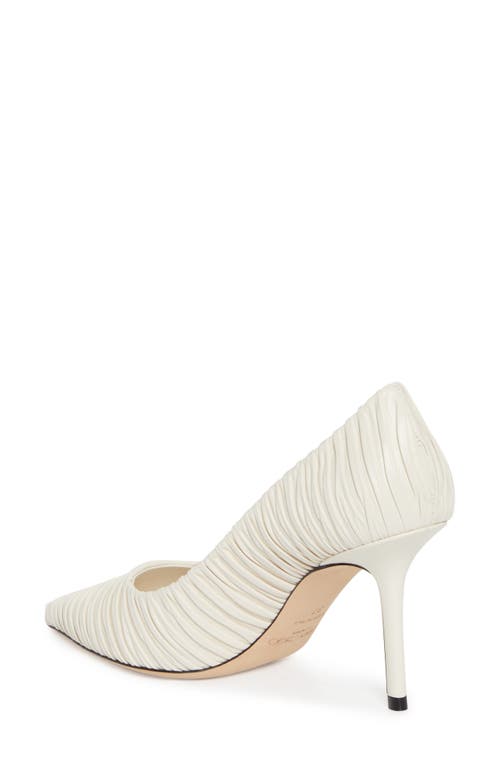 Jimmy Choo Love Ruched Pointed Toe Pump In Latte