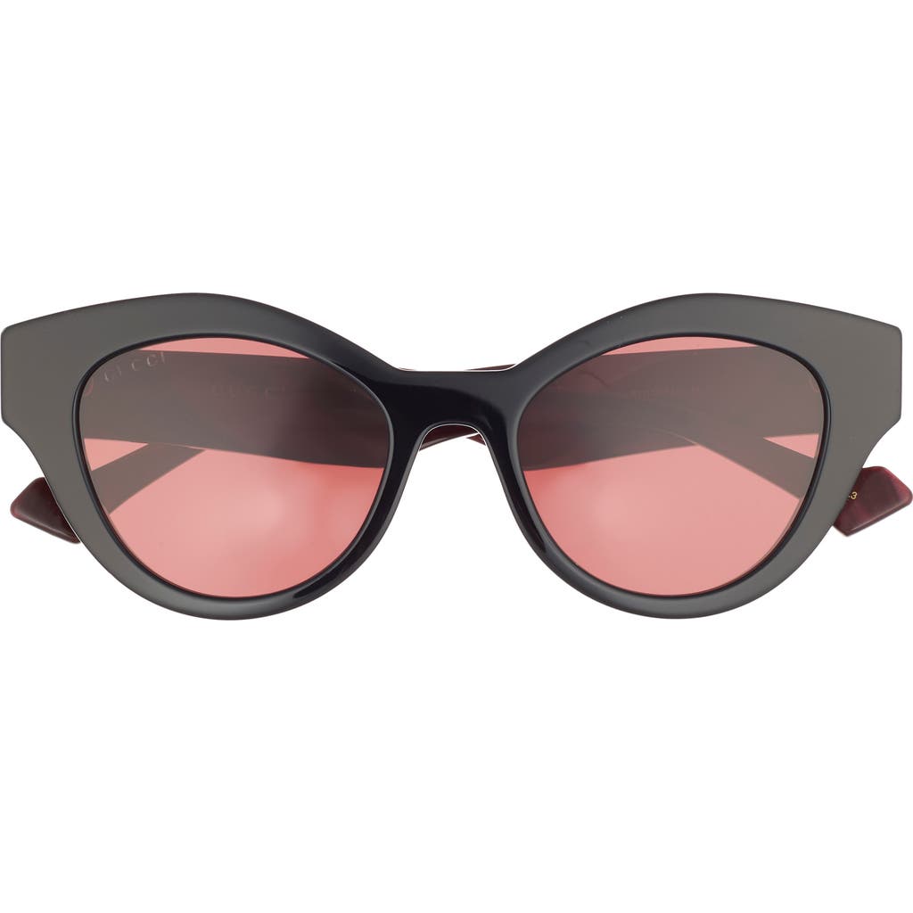 Gucci Core 51mm Cat Eye Sunglasses In Brown