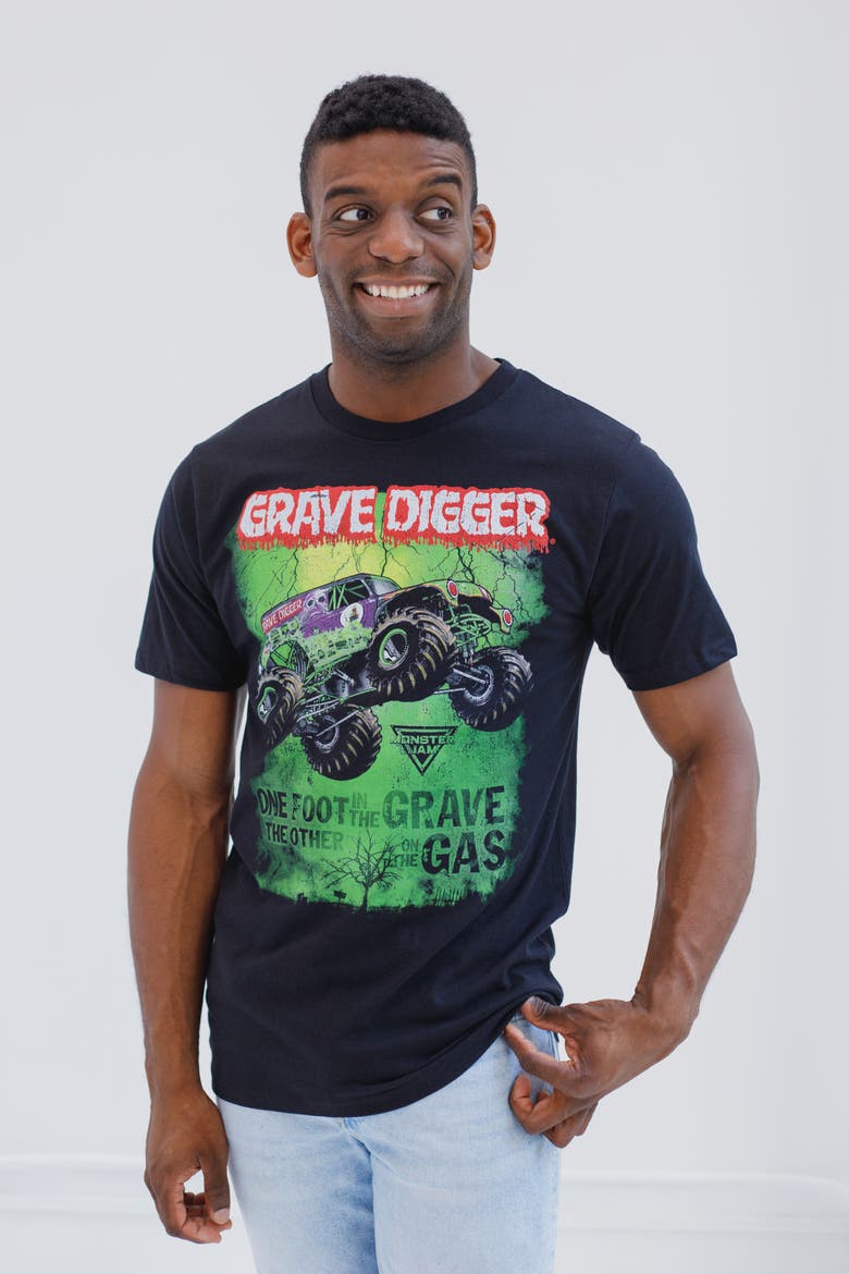 Short Sleeve T-Shirt, Alternate, color, Grave Digger Jet Black