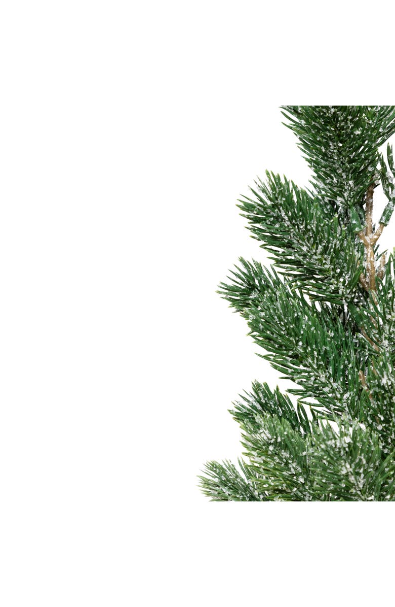 Northlight Frosted Pine in Burlap Base Christmas Tree - 17.5" - Unlit, Alternate, color, Green