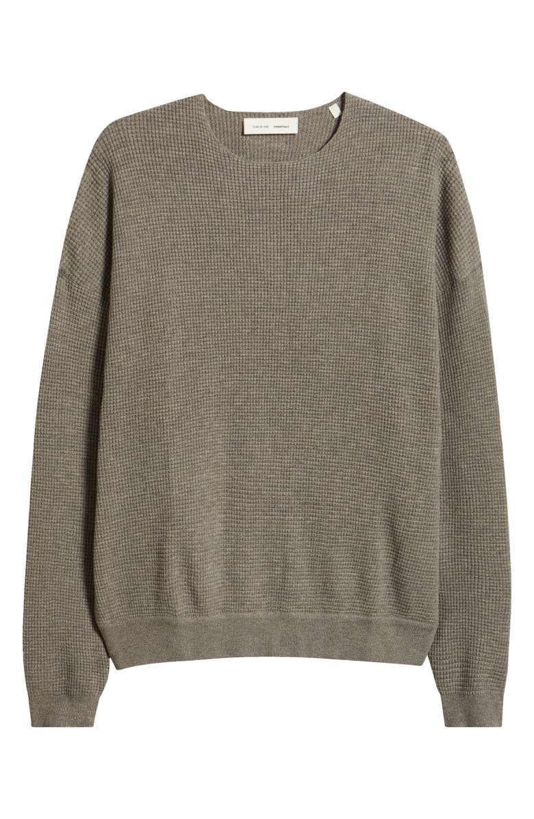 Fear of God Essentials Waffle Knit Sweater, Main, color, Homestead Heather