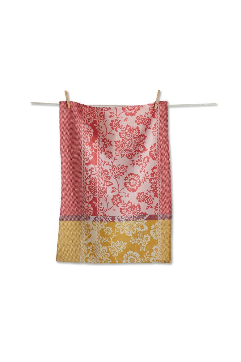 Jacqura Mireille Jacquard Tea Towel Multi Kitchen Towels, Main, color, Red