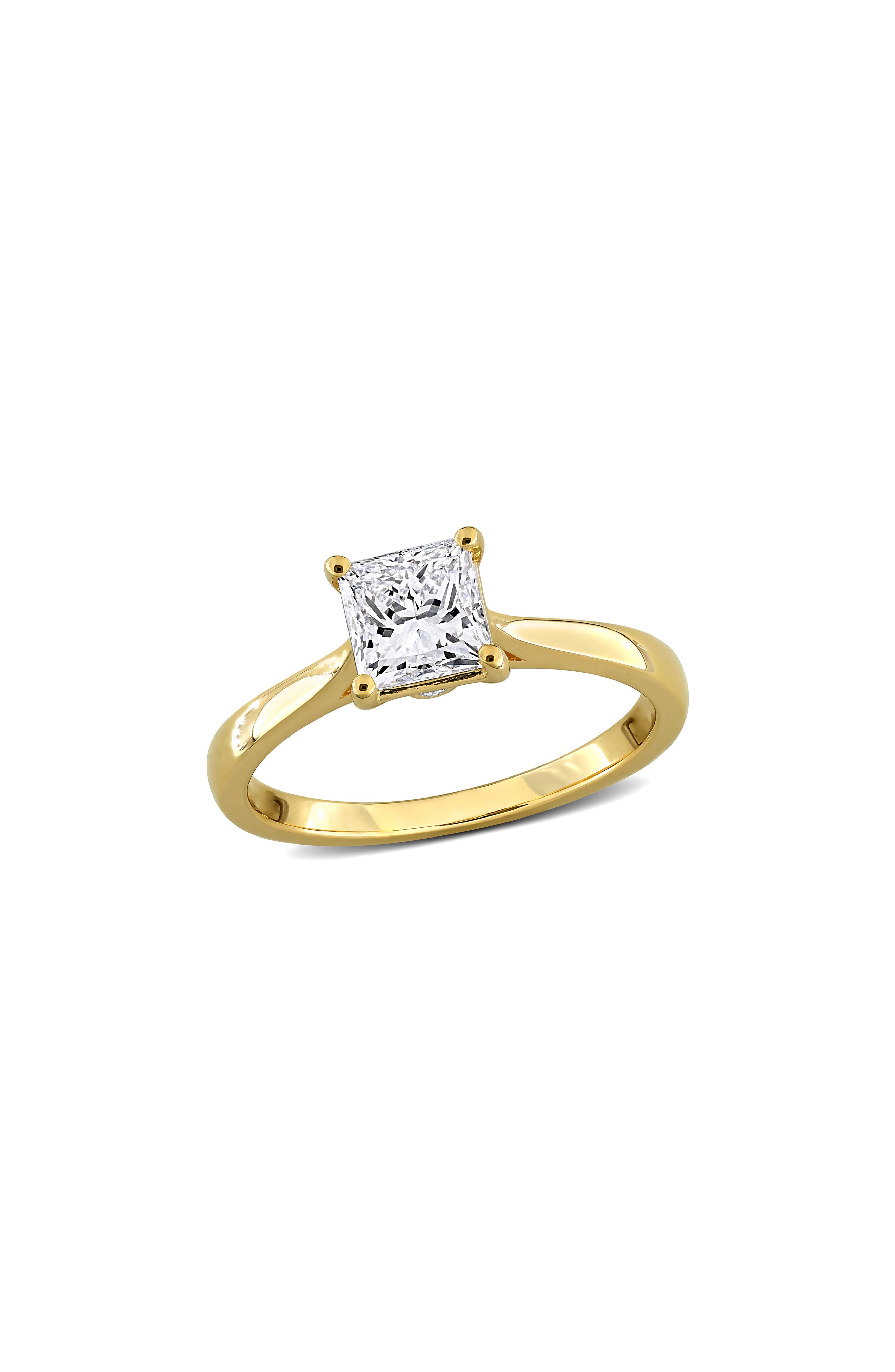 Created Forever Princess Cut Lab Grown Diamond Solitaire Ring