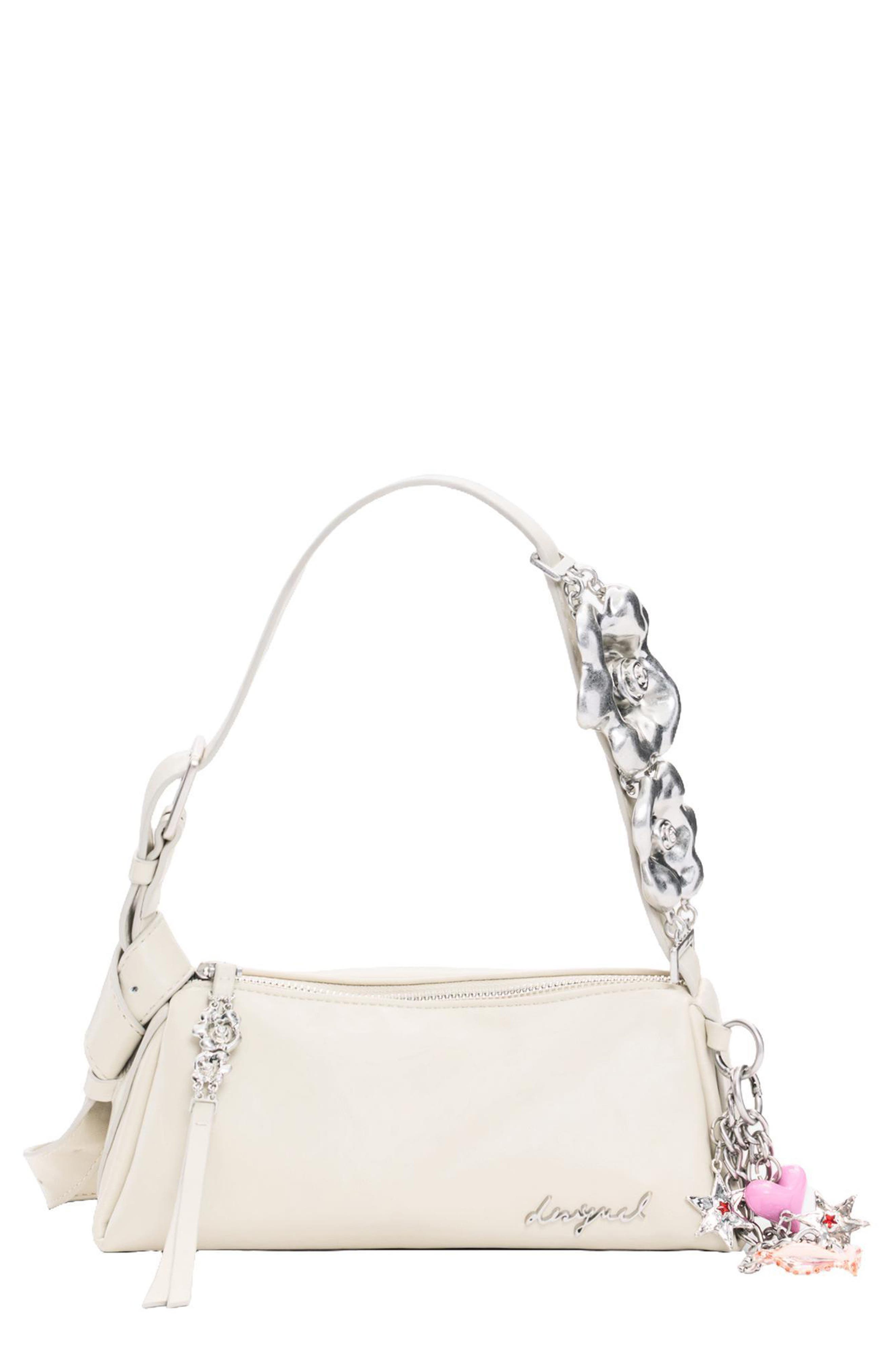 Small Faux Leather Crossbody Bag, Main, color, OFF WHITE