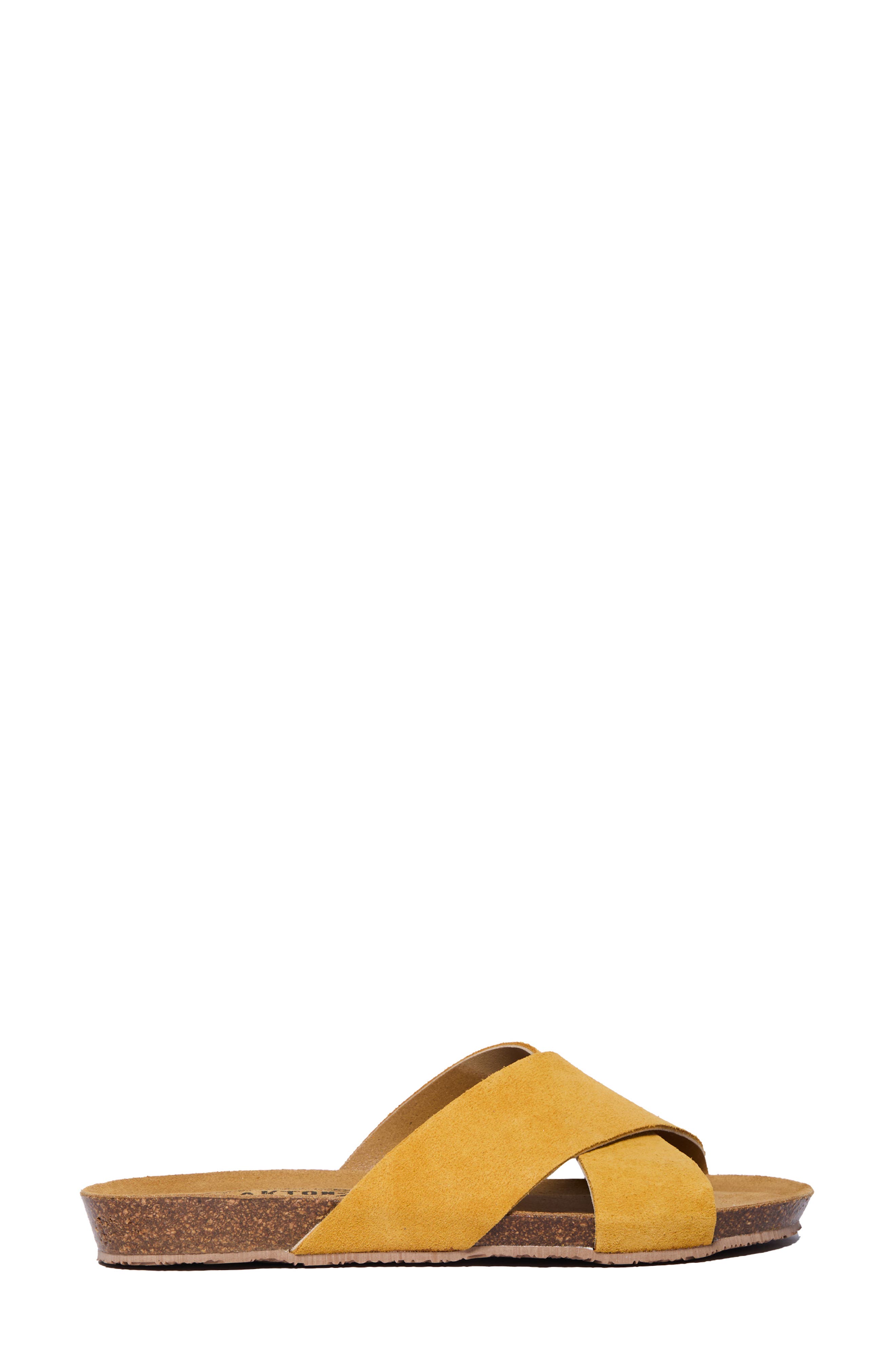 Faro Slide Sandal, Alternate, color, AFELPADO OCRE