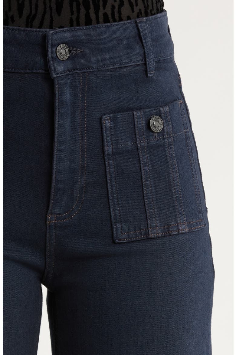 Anessa High Waist Patch Pocket Wide Leg Jeans, Alternate, color, DUCHESS