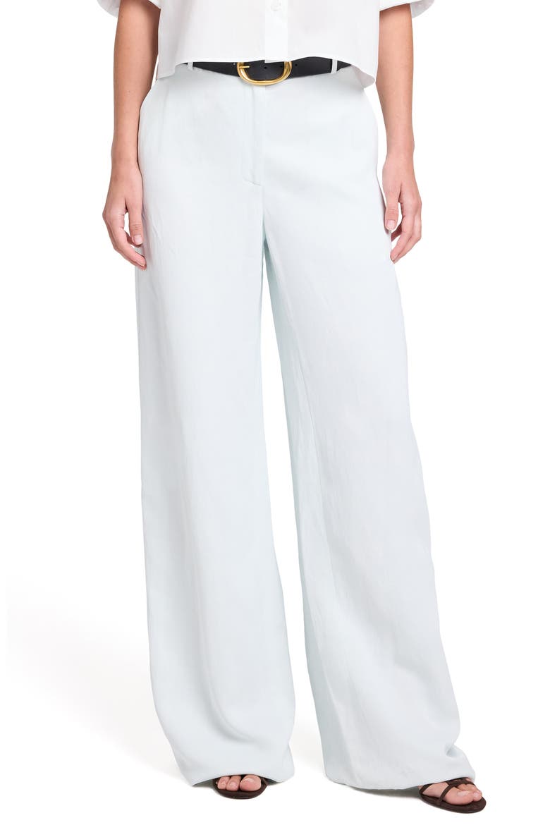 Dylan Coated Wide Leg Pants, Main, color, BLUE FLOWER
