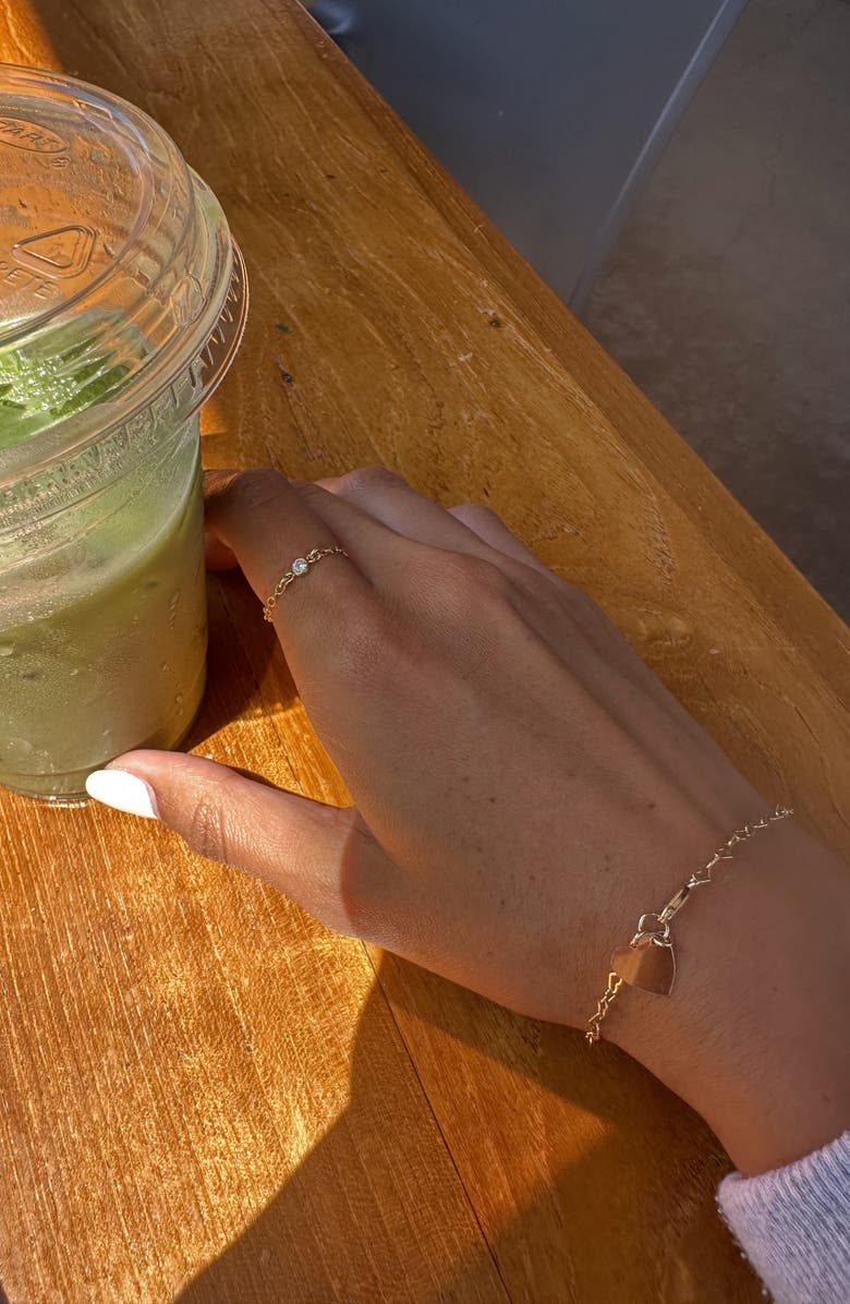 Set & Stones Mandy Heart Charm Bracelet, Alternate, color, Gold