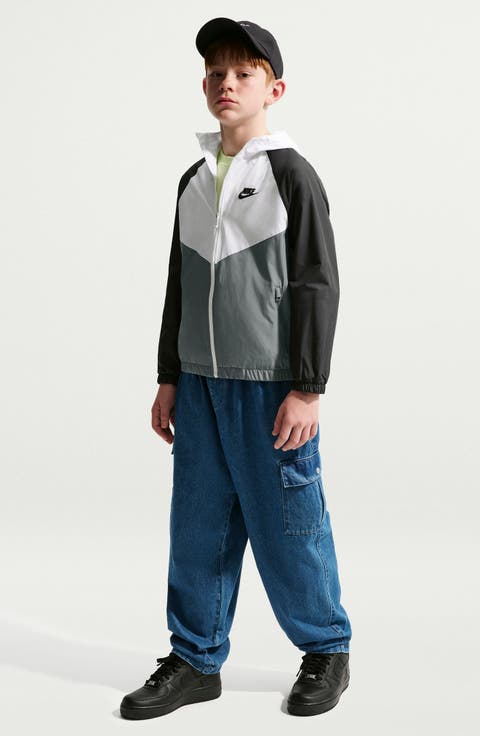 Kids' Windrunner Water Repellent Hooded Zip-Up Jacket (Little Kid & Big Kid)