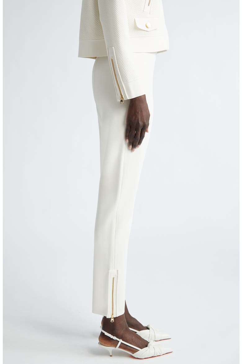 Pebble Texture Double Face Knit Pants, Alternate, color, ECRU