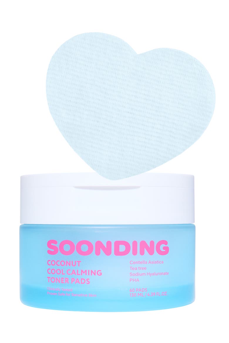 Coconut Cool Calming Toner Pads - 60 Count, Main, color, NO COLOR