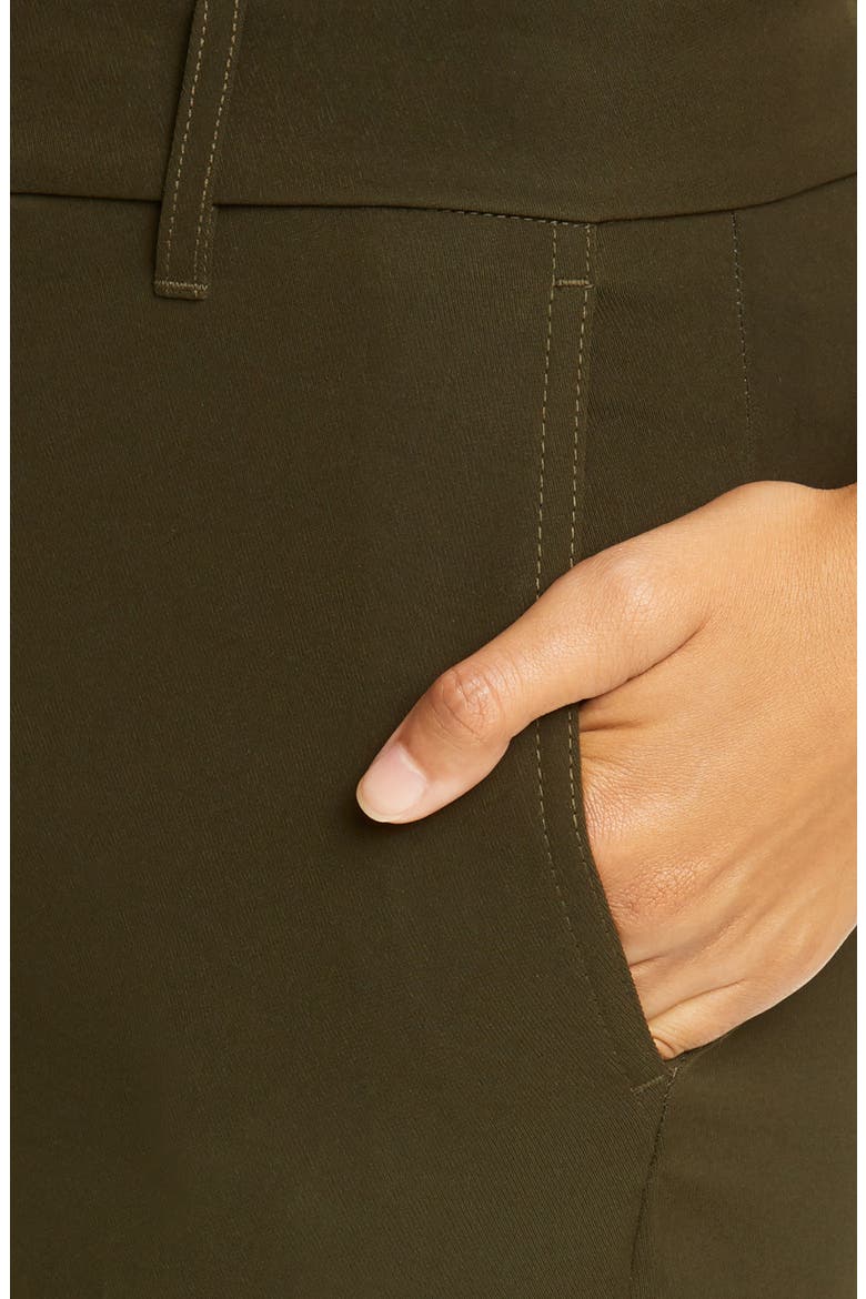 Soft Tailored Crop Pants, Alternate, color, DARK OLIVE
