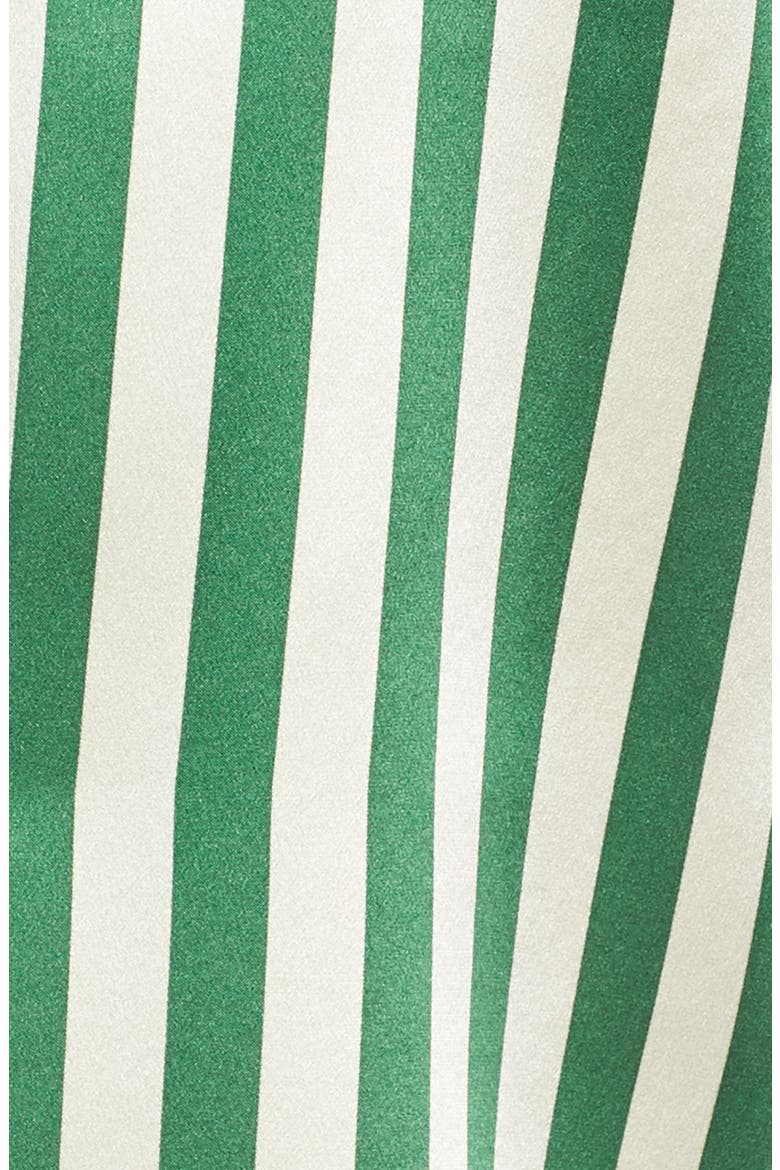 Ruthie Silk Stripe Pajama Top, Alternate, color, EMERALD