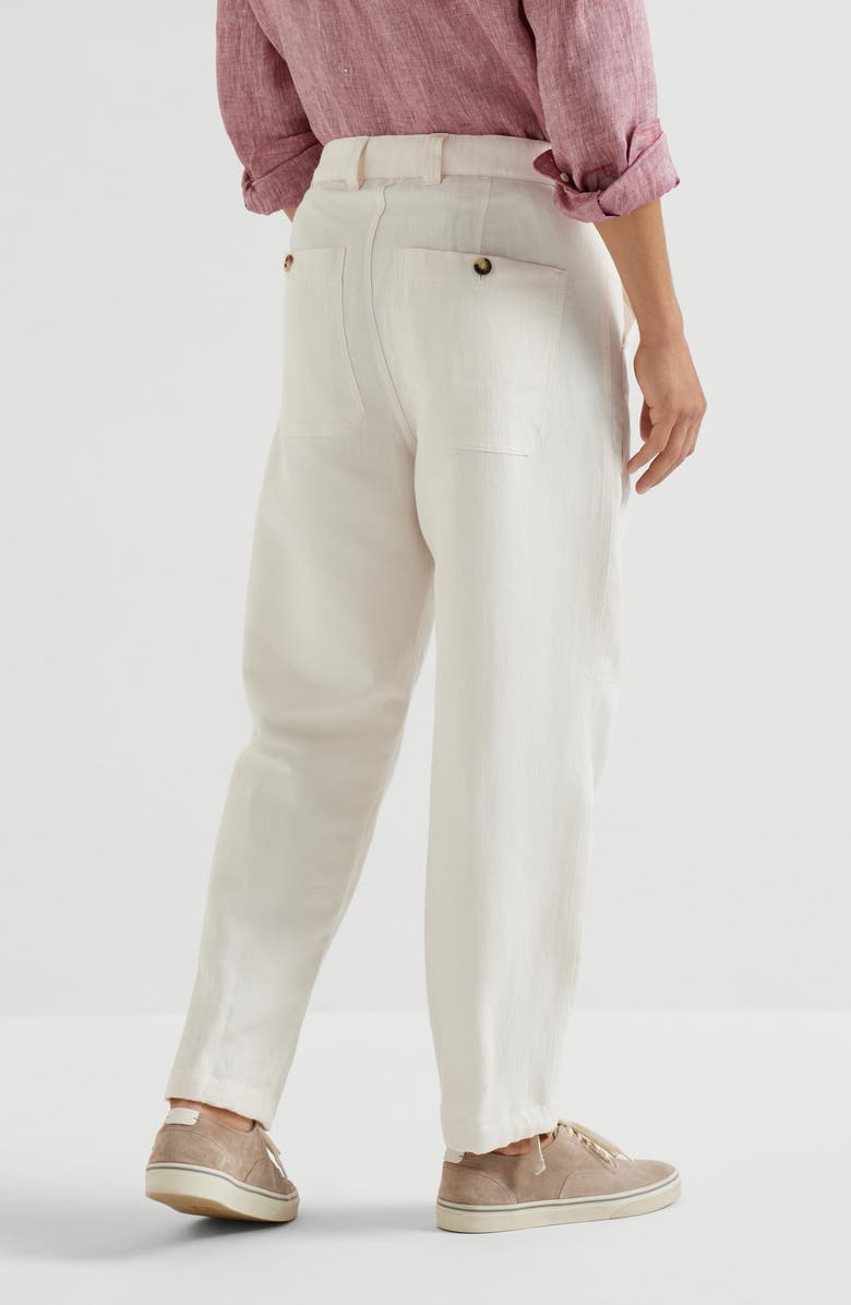 Brunello Cucinelli Drill trousers, Alternate, color, Off-White