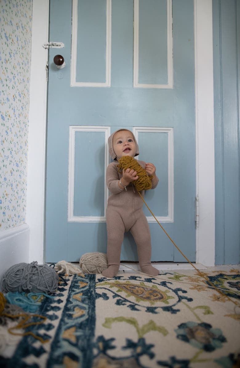 Manière Waffle Knit Footie, Alternate, color,