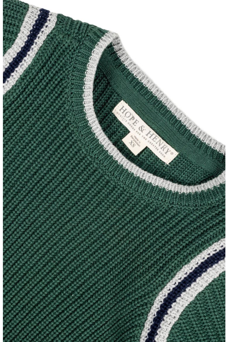 Baby Boys' Organic Sporty Crew Neck Sweater, Infant, Alternate, color, Collegiate Green