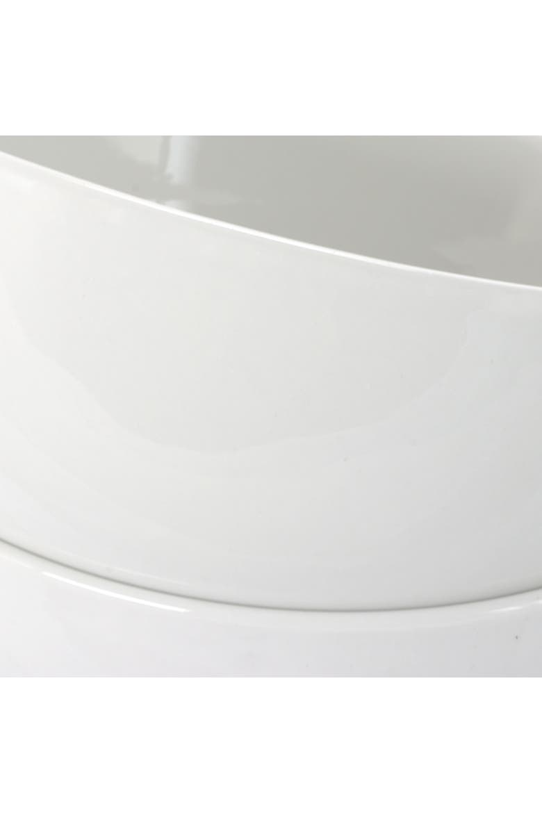 2 Piece 7 Inch Ceramic All-Purpose Round Bowl Set, Alternate, color, White