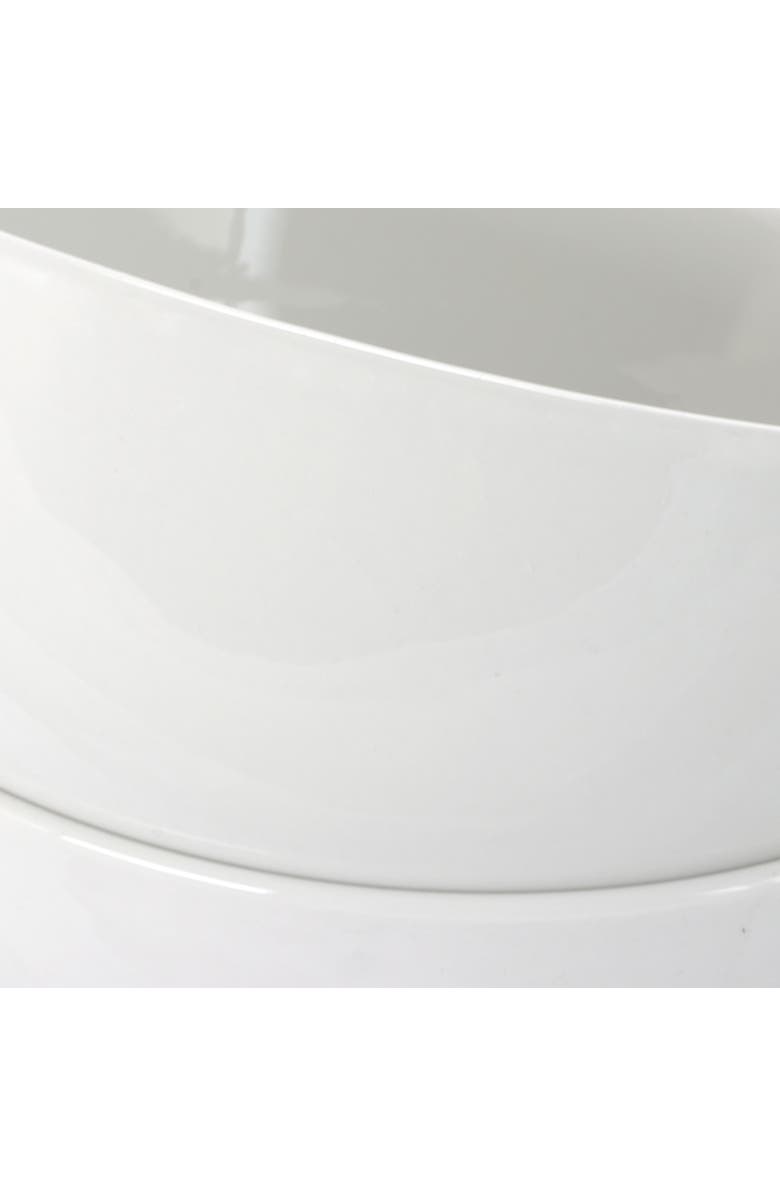 Gibson Home 2 Piece 7 Inch Ceramic All-Purpose Round Bowl Set, Alternate, color, White