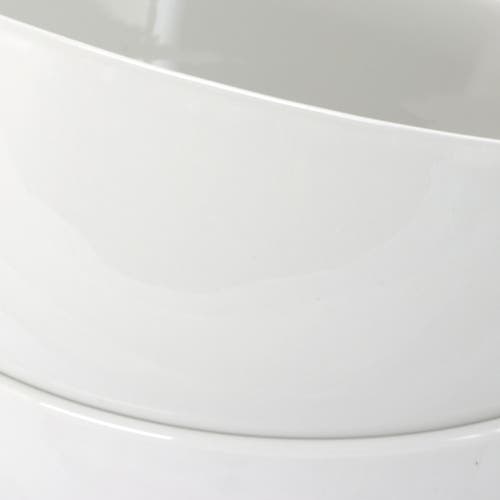 Gibson Home 2 Piece 7 Inch Ceramic All-purpose Round Bowl Set In White