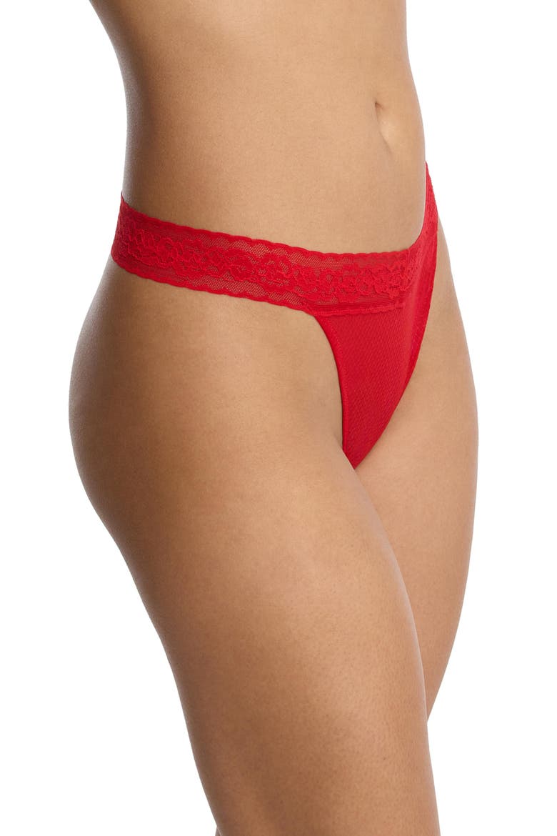 V-Front Lace Thong, Alternate, color, HOLLY