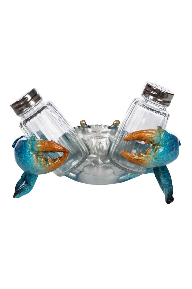 Blue Crab Salt & Pepper Shaker Set, Main, color, Blue