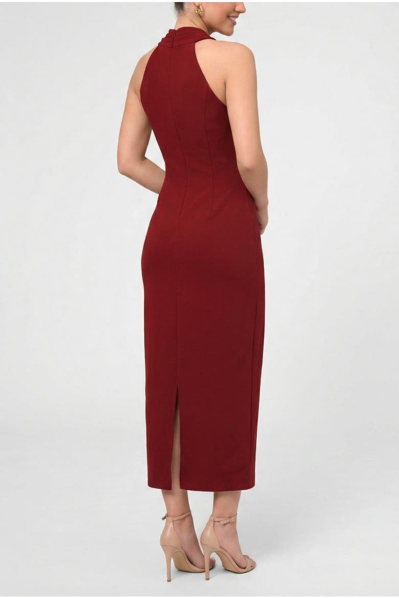 Harris Halter Maxi Dress, Alternate, color, Dark Red