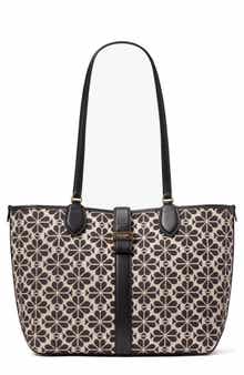 spade flower jacquard tote