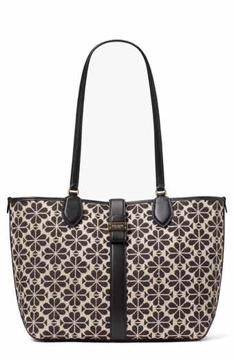 spade flower jacquard tote