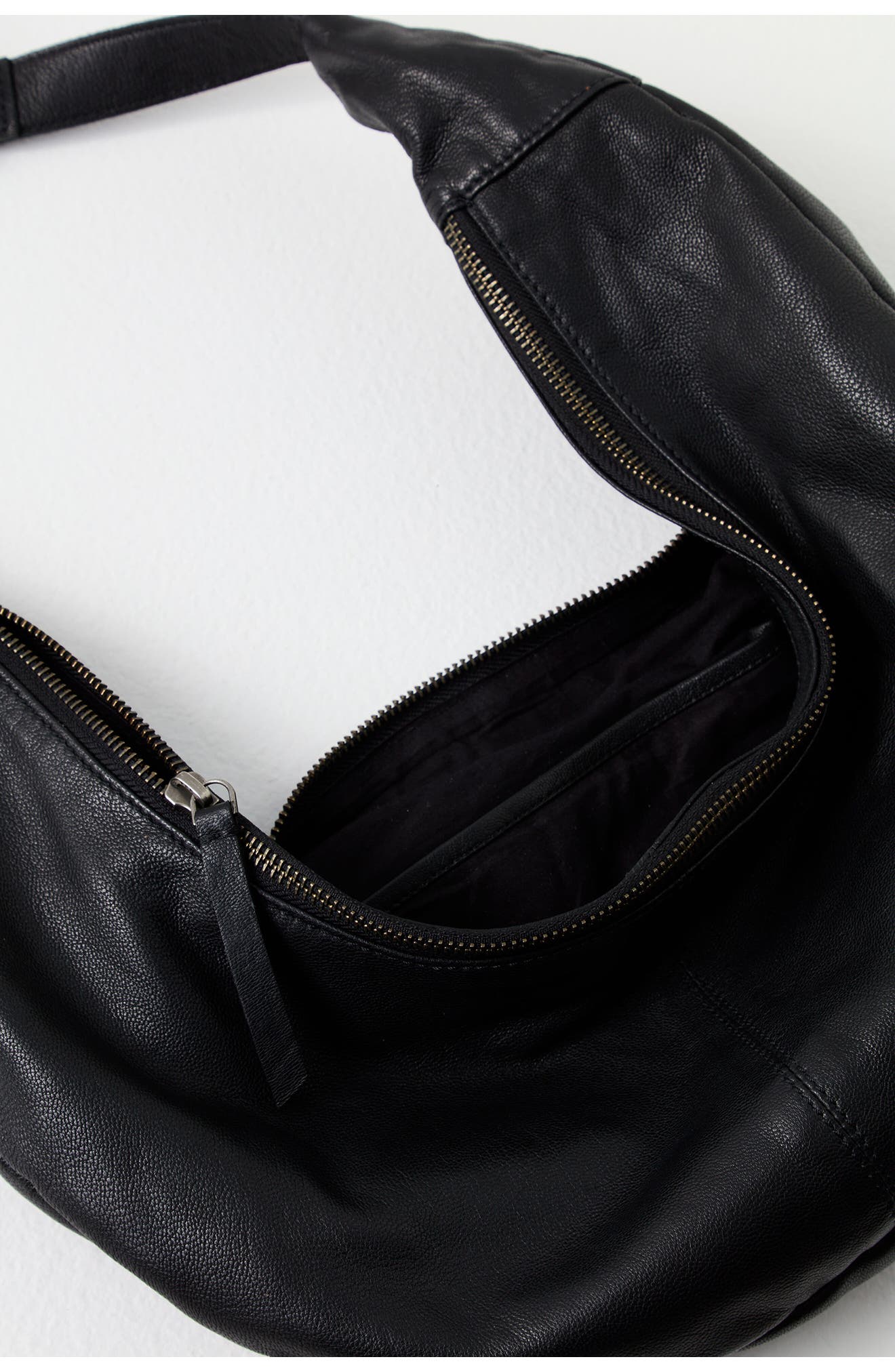 Free People Idle Hands Leather Sling Bag, Alternate, color, 