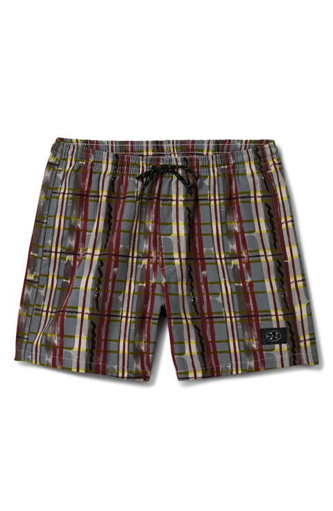 Ember Plaid Jam Cotton Drawstring Shorts