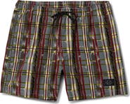 Maui & Sons Ember Plaid Jam Cotton Drawstring Shorts