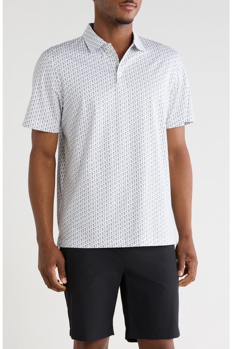 Cotton Knit Polo, Main, color, WHITE