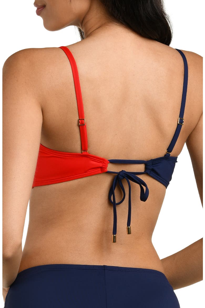 Americana Bandeau Bikini Top, Alternate, color, BLUE MULTI