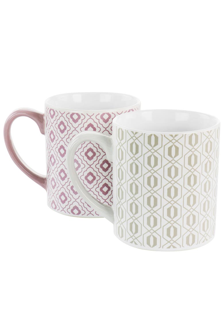 Bliss 4 Piece 20oz Can Shaped Stoneware Mug Set, Alternate, color, Blue