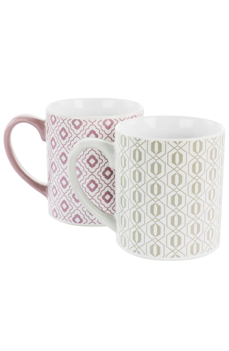 Mr. Coffee Bliss 4 Piece 20oz Can Shaped Stoneware Mug Set, Alternate, color, Blue